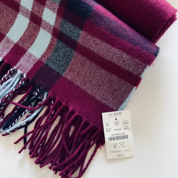 J. CREW Women's Plaid Wrap NWT - Picture 5 of 5